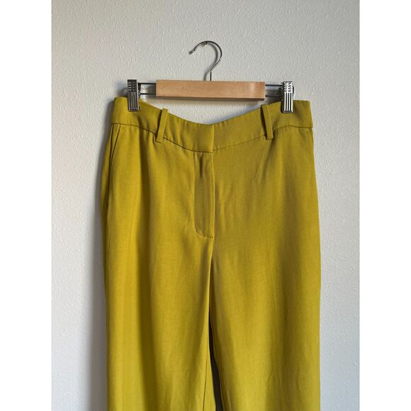 Boden Women’s Cut Richmond 3/4 Cropped Tailored Citrine Yellow Trousers Size 8P - Picture 4 of 8